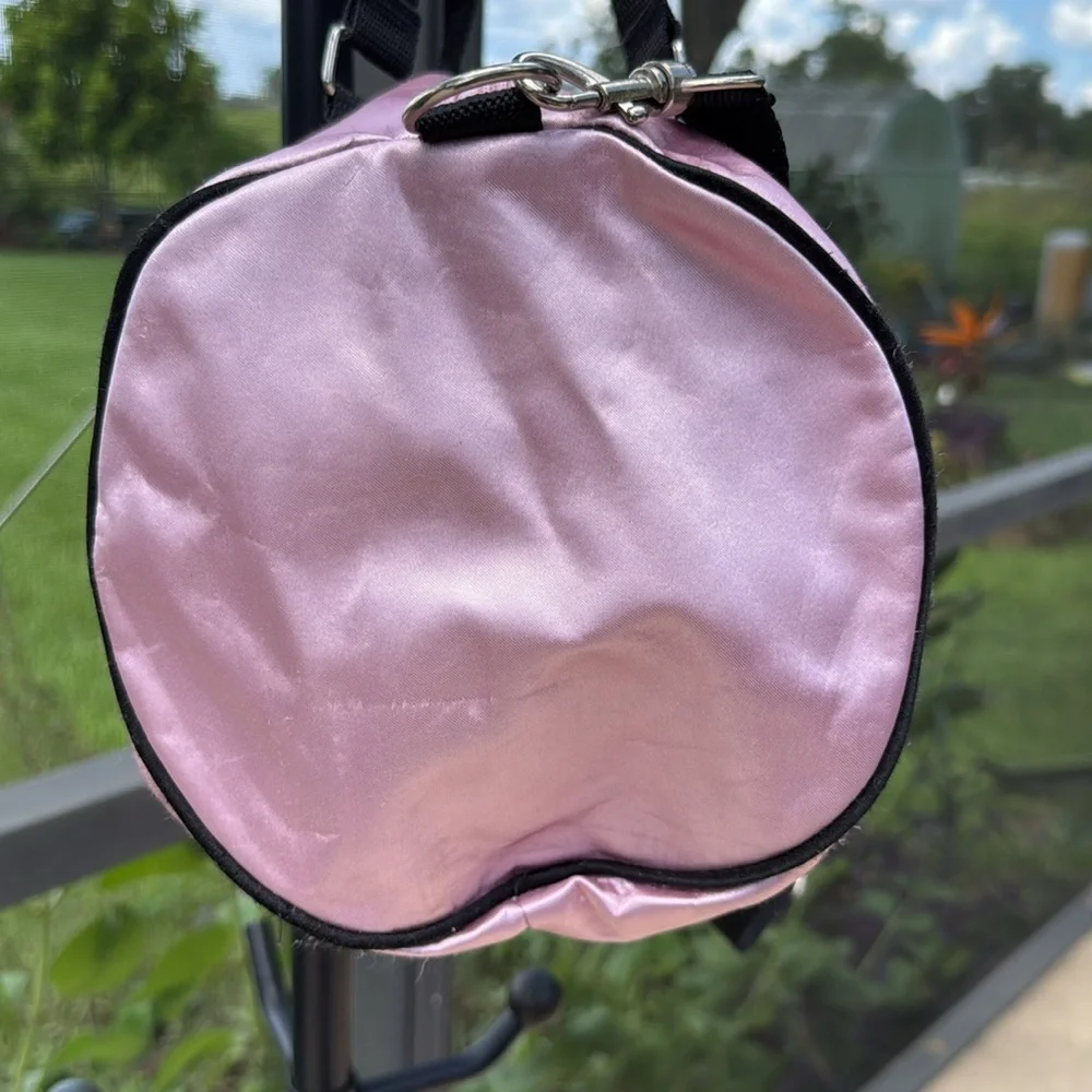 Vintage Pretty Pink satin Ballet dance bag